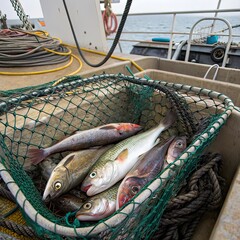 fishing nets on a fishing boat