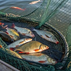 fishing nets on a fishing boat