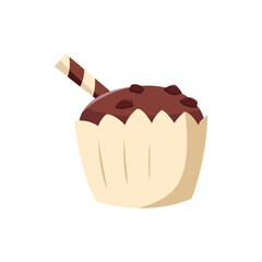muffin element object for design, cute style with soft color