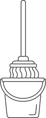 hand drawn vector illustration of a small broom