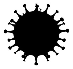 Virus silhouette icon