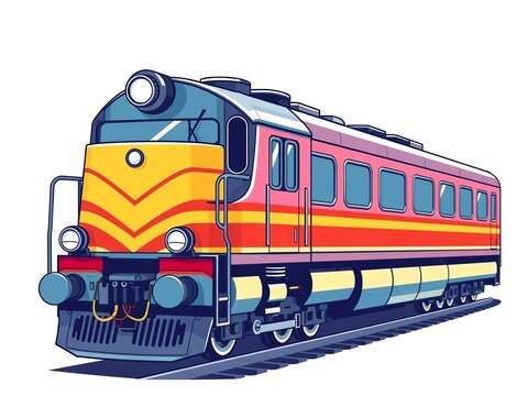 Train icon, clean vector illustration of a railway engine,  illustration,  transportation