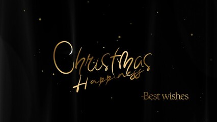 Christmas and New Year Typography Blessings, Golden Glamour Title Card 01
