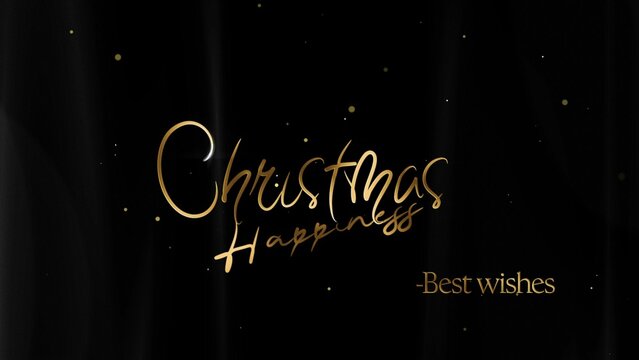 Christmas and New Year Typography Blessings, Golden Glamour Title Card 01