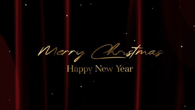 Christmas and New Year Typography Blessings, Golden Glamour Title Card 06
