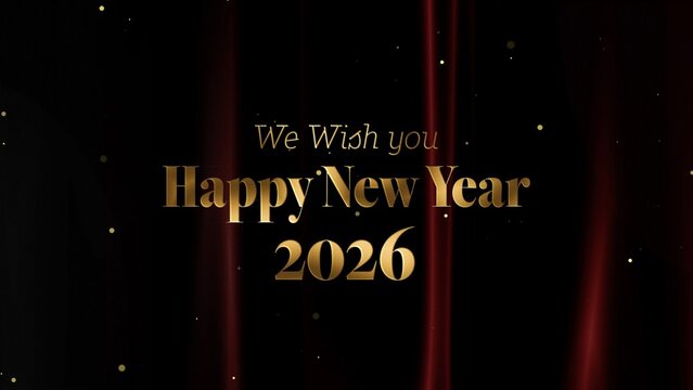 Christmas and New Year Typography Blessings, Golden Glamour Title Card 22