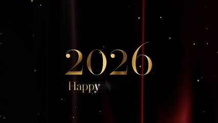 Christmas and New Year Typography Countdown, Golden Glamour Title Card 26