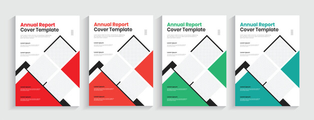 Annual report cover design, report cover page layout