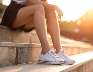 Trampki - dziewczyna w trampkach