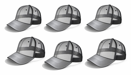 Topi dan set sepatu hitam putih untuk gaya olahraga mode vektor