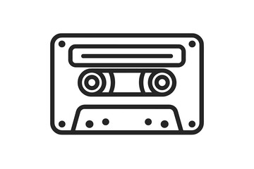 Vintage cassette tape set on a white background with simple design and no labels or markings, highlighting old recording technology