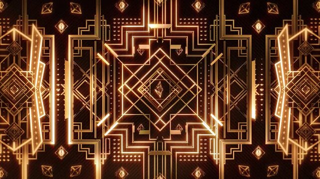 Golden Retro Art Deco 01