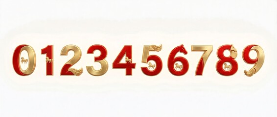 Celebrating chinese new year with festive 3d text isolated numbers vibrant atmosphere for festive design