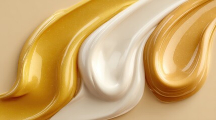 Colorful swirls of paint on canvas