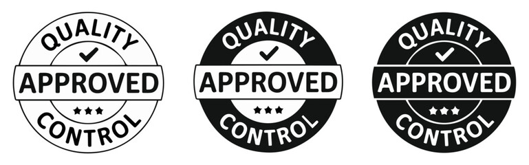 quality control approved badge icon