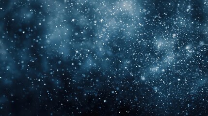 Abstract deep space nebula with glowing stars and cosmic dust in a dark blue and teal universe