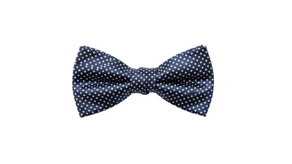 Isolated navy blue polka dot bow tie, elegant formal wear and stylish accessory, clothing item