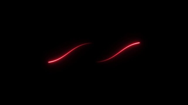 Abstract Neon Wave On Black Background light Laser Beam line abstract background. Moving and glowing neon lines animated.