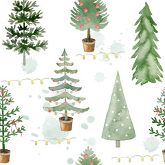 Xmas trees pattern.