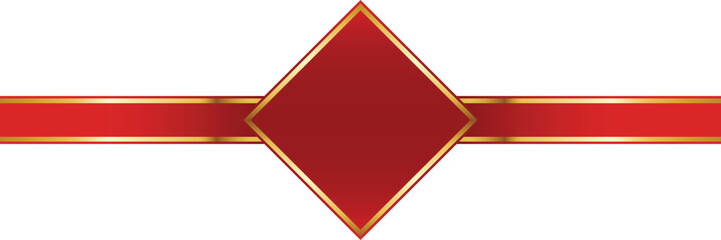 Red and Gold Ribbon with Rosette Graphic