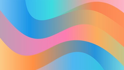Abstract flowing waves of pastel colors in a modern gradient background