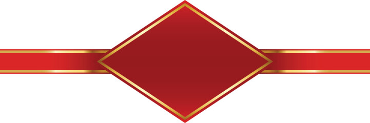 Red and Gold Elegant Seal with Ribbon