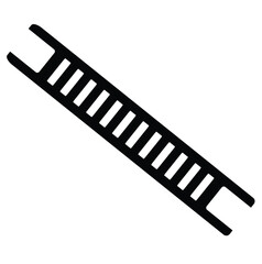 Black and white vector ladder icon