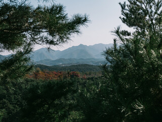 sunset in the mountains