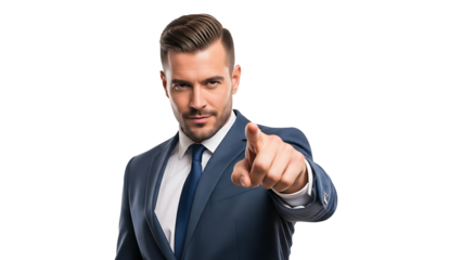 A confident individual pointing his finger directly towards the camera, conveying a sense of focus and determination