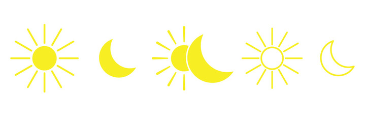 Sun moon icon illustration isolated vector sign symbol eps 10