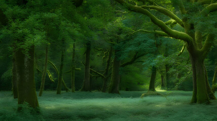 forest in the morning