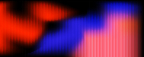 Abstract background with vibrant red, blue, and pink glowing vertical stripes on a dark backdrop, creating a modern digital art effect.
