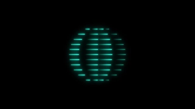 Neon Disco ball seamless VJ loop animation for music broadcast, night clubs, music videos