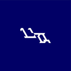 monogram modern logo initial esport concept design LQ minimalist techno style letter