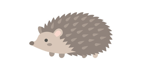 A charming illustration of a small beige hedgehog with delicate spines