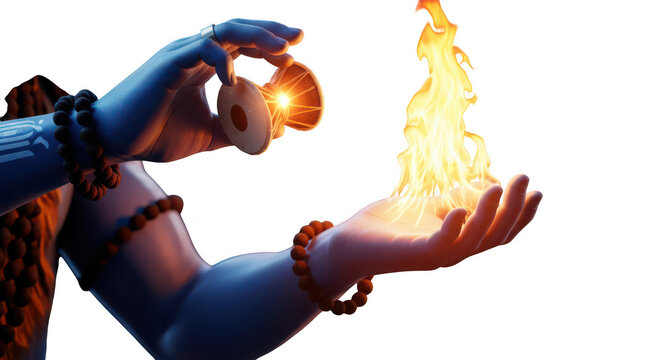 Lord Shiva Dancing with Trisul and Damru