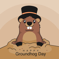 vector groundhog day poster template