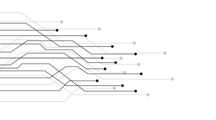 Abstract futuristic circuit board Illustration, Circuit board with various technology elements. Circuit board pattern for technology background. Vector illustration.