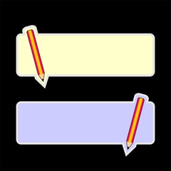 Colorful Pencil Shaped Label name and text input