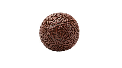 Brigadeiro Brazilian Chocolate Truffle with Sprinkles Isolated on Transparent Background