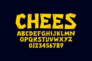 cheese cartoon alphabet and numbers