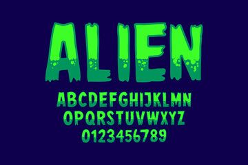 horror cute halloween font. Cute and spooky cartoon alphabet design