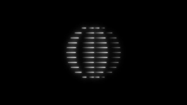 Neon Disco ball seamless VJ loop animation for music broadcast, night clubs, music videos