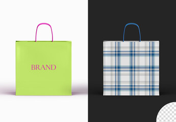 Shopping Paper Gift Bag Mockup Isolated
