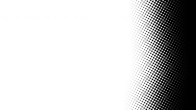Transition mask in halftone style, dots, squares. 4k video
