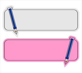 Colorful Pencil Shaped Label name and text input