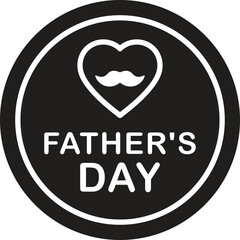 Father’s Day Heart Icon for Celebration, Love, and Family Gift Design