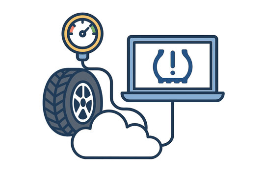 Tire pressure monitoring system diagnostic and cloud connectivity concept