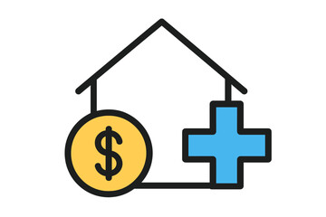 Financial planning for home healthcare costs and medical insurance concept