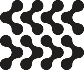 Abstract Black Pattern Icons for Graphic, Textile, and UI Design Projects